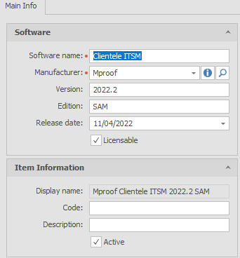 Software Item.