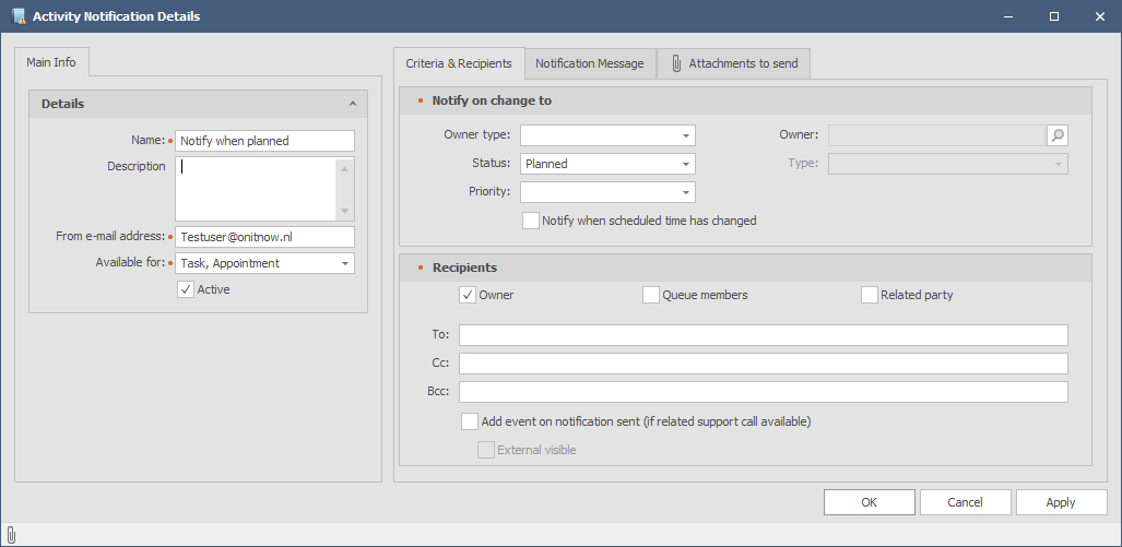 Activity Notification.